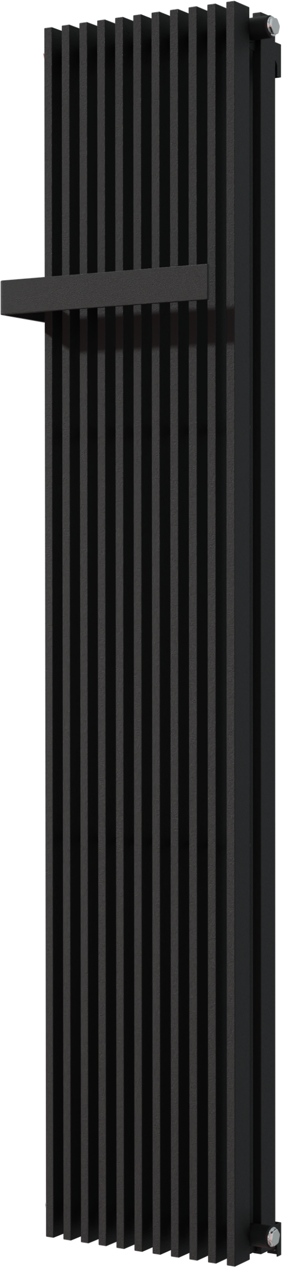 Vipera Corrason Doppelhandtuchheizkörper: 40 x 180 cm, Zentralheizung, Schwarz matt, Seiten- & Mittelanschluss, 2.238W
