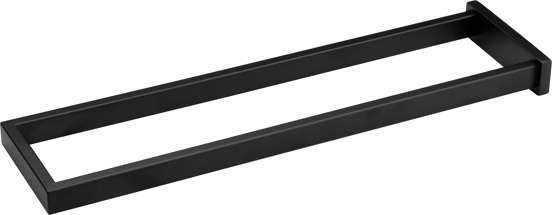 Blaufoss Noma dubbele handdoekhouder zwart mat 41cm