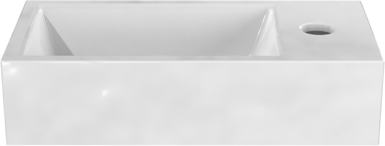 Luca Varess Cubic fonteintje 36,5 x 18 cm glanzend witte porselein