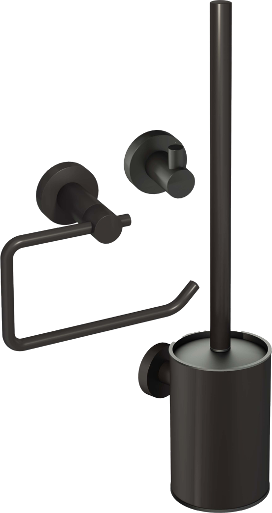 Blaufoss Glory set d'accessoires de toilette noir mat