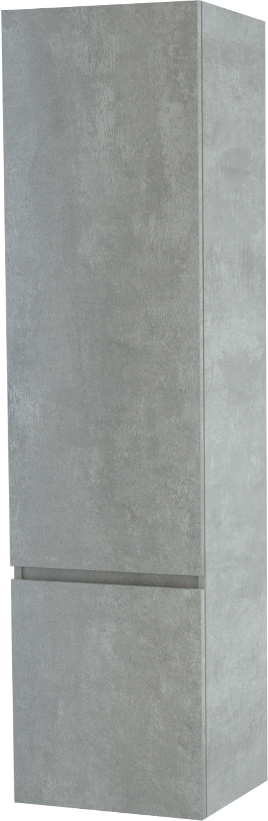 Balmani Cubo/Lucida zwevende badkamerkast links beton zilvergrijs 45 x 35 x 169 cm