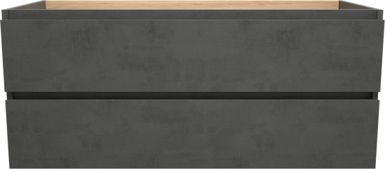 Balmani Lucida zwevende wastafelonderkast 120 x 55 cm beton donkergrijs 2 lades