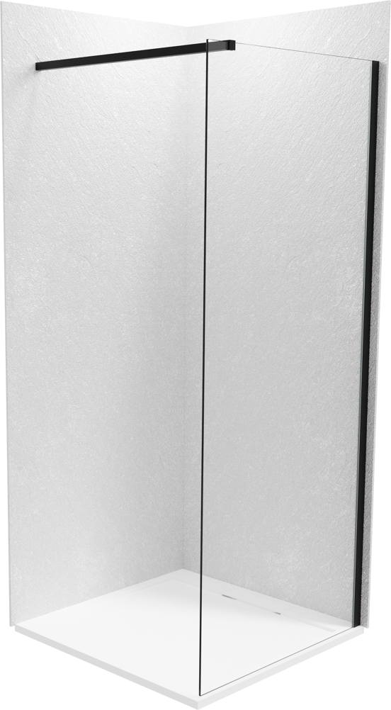 Balmani Zeno panneaux muraux de douche 80 x 80 x 220 cm marbre composite blanc mat texture ardoise