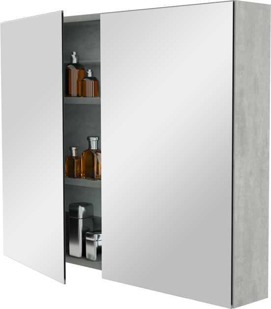 Storke Reflecta spiegelkast 95 x 75 cm beton donkergrijs