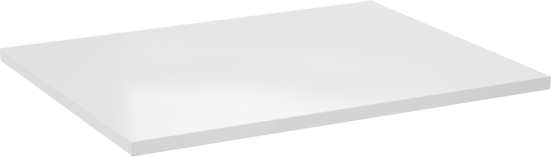 Linie Lado tablette simple marbre composite blanc brillant 60 x 46 cm