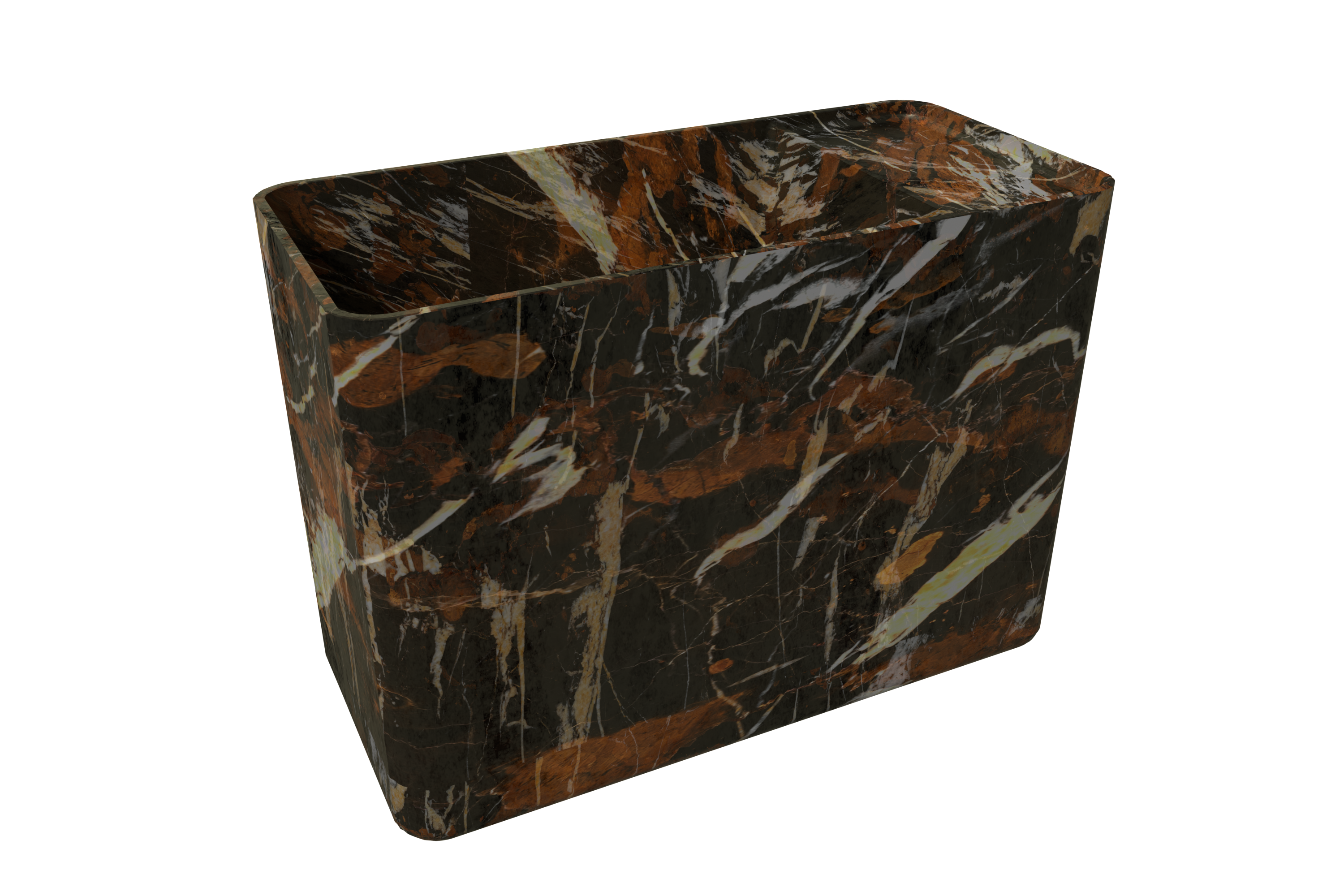 Balmani Riva fonteintje 45 x 22 cm Portoro Gold marmer