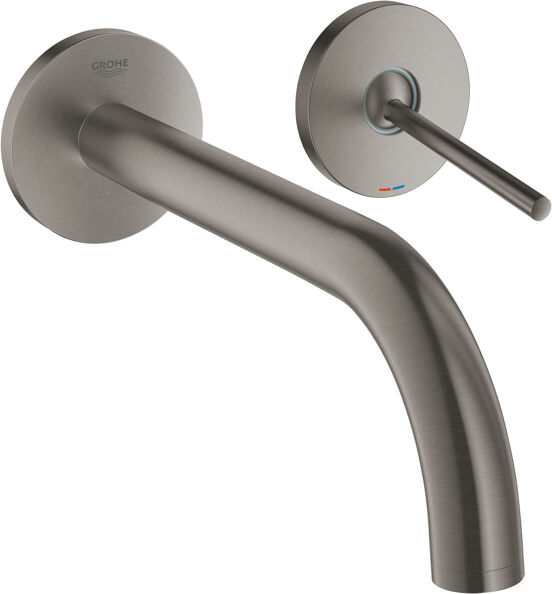 Grohe Atrio robinet mural lavabo Hard Graphite brossé