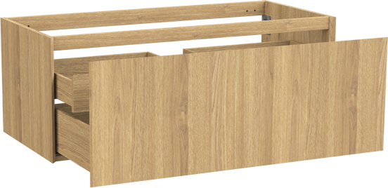 Balmani Idra meuble sous-vasque suspendu 120 x 55 cm plaqué chêne naturel 2 tiroirs