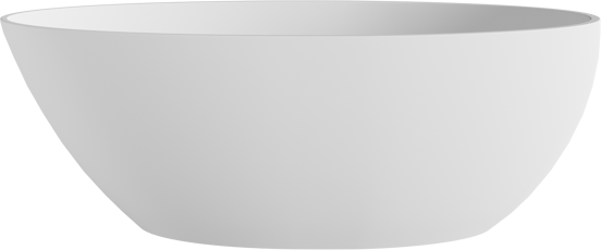 Balmani Fahro ovaal vrijstaand bad 170 x 85 cm Solid Surface mat wit