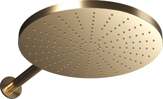 Blaufoss Nola 300 Tête de douche rond 30 cm avec support mural brushed champagne gold