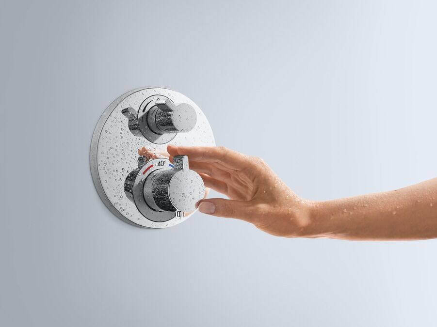 2 Verbraucher chrom hansgrohe Ecostat S Unterputz Thermostat