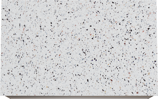 Balmani Mitra zwevend badkamermeubel 90 x 55 cm amerikaanse notelaar met Stretto enkel tablet in mat wit/zwart terrazzo