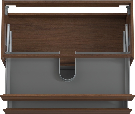 Storke Edge meuble sous-vasque suspendu 100 x 46 cm noyer 2 tiroirs