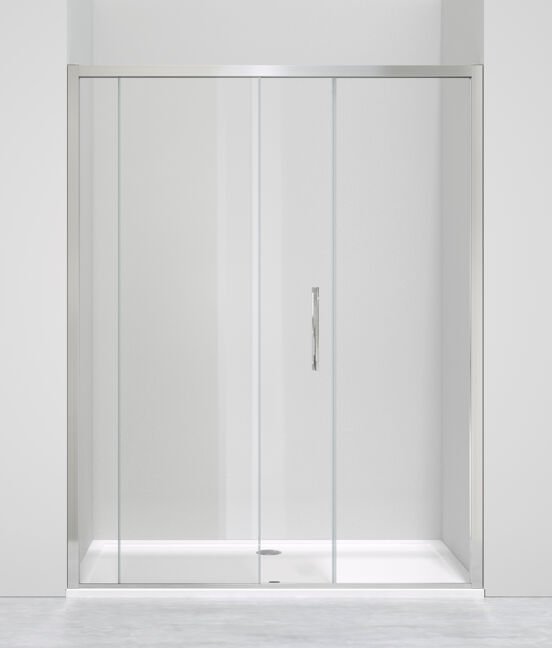 Luca Varess Senses douche schuifdeur 160 x 200 cm helder glas glanzend chroom profiel
