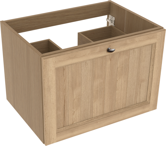 Balmani Lemon meuble sous-vasque suspendu 75 x 55 cm chêne vieilli 2 tiroirs