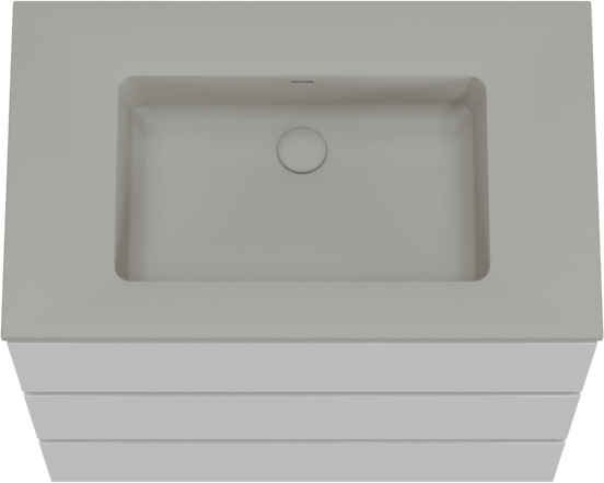 Storke Edge staand badkamermeubel 85 x 52 cm glanzend wit met Diva enkele wastafel in top solid zijdegrijs