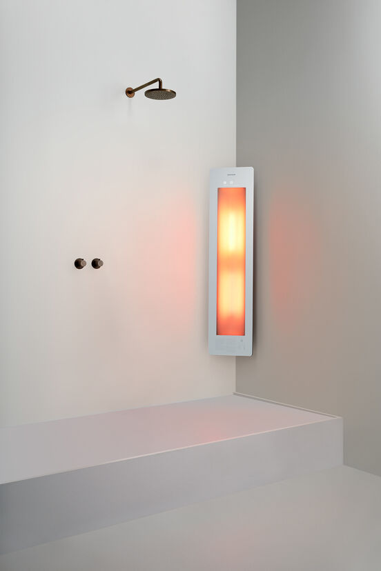 Sunshower One M Infrarood Opbouw in hoek white