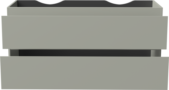 Linie Lado zwevende wastafelonderkast 120 x 46 cm greige 2 lades