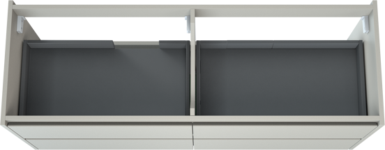 Storke Seda meuble sous-vasque suspendu 150 x 52 cm blanc mat 4 tiroirs