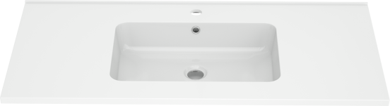 Linie Vano Einzelwaschtisch, Marmorkomposit glänzend, 100 x 46 cm