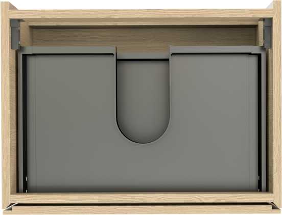 Storke Edge zwevende wastafelonderkast 60 x 46 cm natuur eik 2 lades