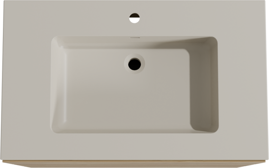 Storke Edge meuble salle de bains à poser 85 x 52 cm chêne brut avec Diva plan simple en top solid soie grise