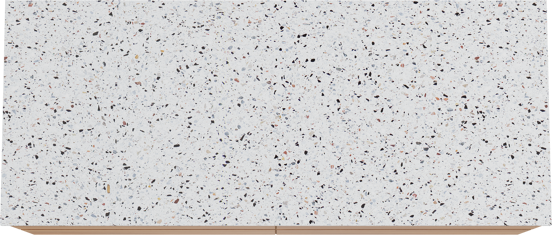 Balmani Mitra meuble salle de bains suspendu 135 x 55 cm teck avec Stretto tablette simple ou double en blanc/noir mat terrazzo
