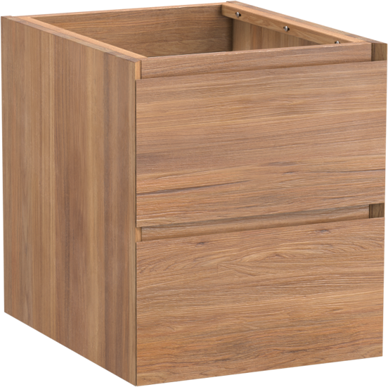 Balmani Mitra meuble sous-vasque suspendu 45 x 55 cm teck 2 tiroirs