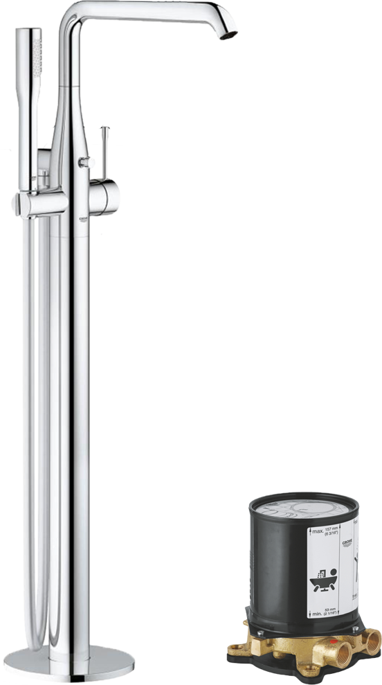 Grohe Essence mengkraan vrijstaand badkraan glanzend chroom