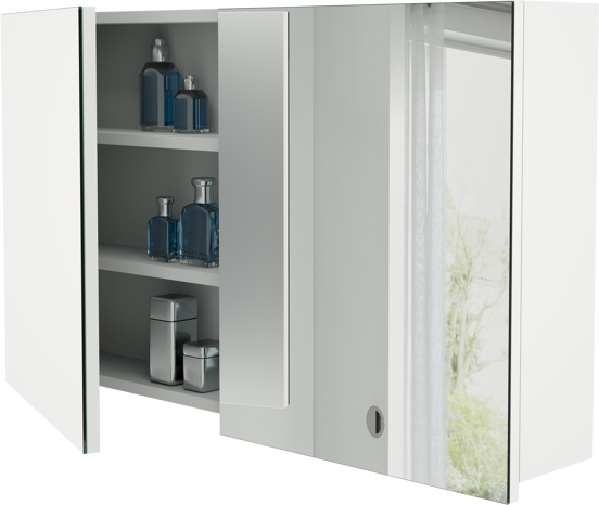 Storke Beta spiegelkast 100 x 60 cm glanzend wit