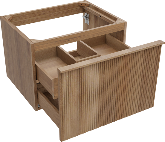 Balmani Forma zwevende wastafelonderkast 67,5 x 55 cm teak 2 lades