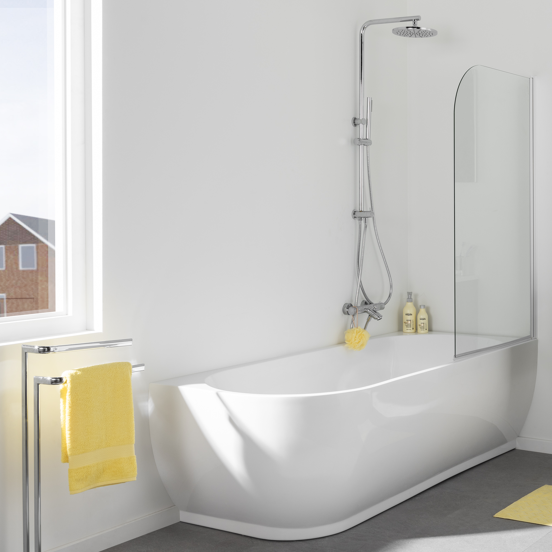 Linie Drum robinet de bain thermostatique chrome brillant