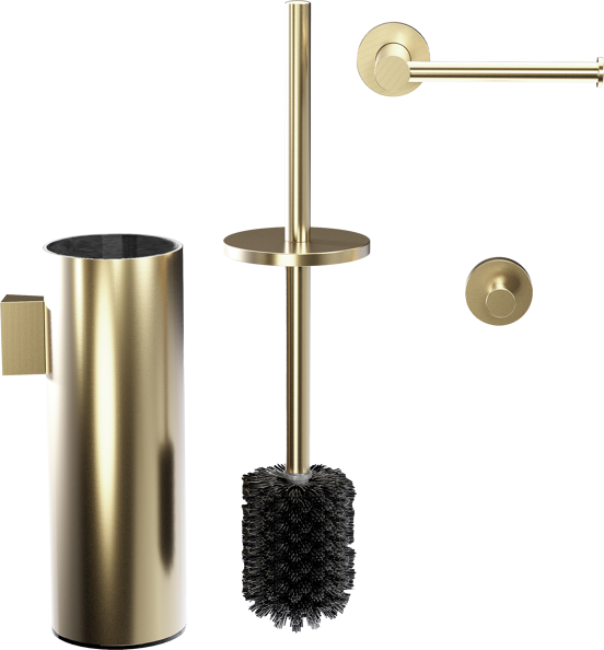 Blaufoss Harmony WC-Zubehör-Set, Brushed Champagne Gold