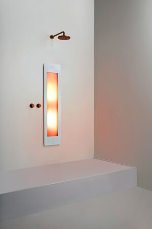 Sunshower One M encastrable en blanc avec lumière infrarouge