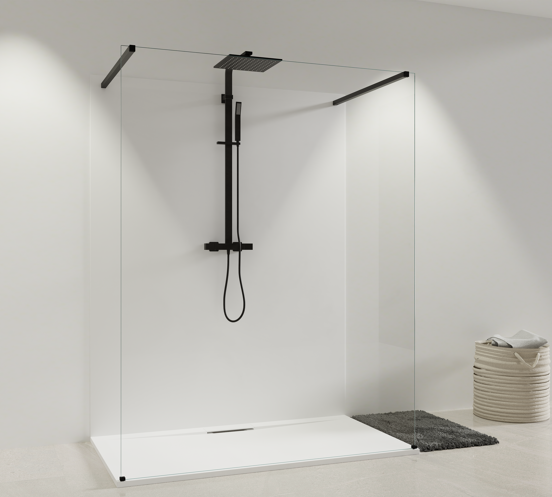 Balmani Dolce Duschwanne: 160 x 90 cm, Solid Surface, Weiß matt