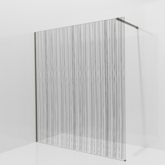 Balmani Modular Walk-In Dusche: 180 x 200 cm, Mikado, inklusive Coating, Profil Stein Grau