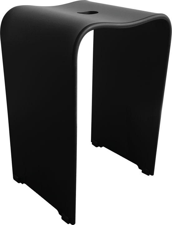 Luca Varess Coco chaise de douche noir mat