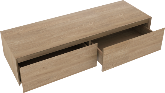 Balmani Mitra Elements zwevende wastafelonderkast 150 x 50 cm naturel eiken 2 lades