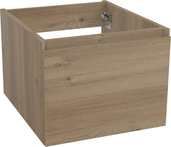 Storke Edge meuble sous-lavabo suspendu 45 x 52 cm chêne brut 1 tiroir