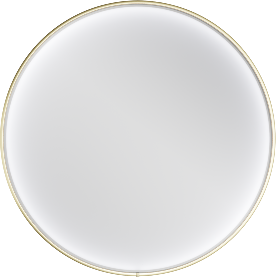 Balmani Secret rond badkamerspiegel Brushed Champagne Gold Ø 90 cm met spiegelverlichting en anti-damp