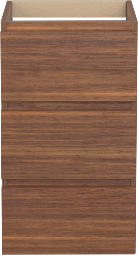 Balmani Lucida meuble sous-lavabo a poser 45 x 55 cm noyer Américain 3 tiroirs
