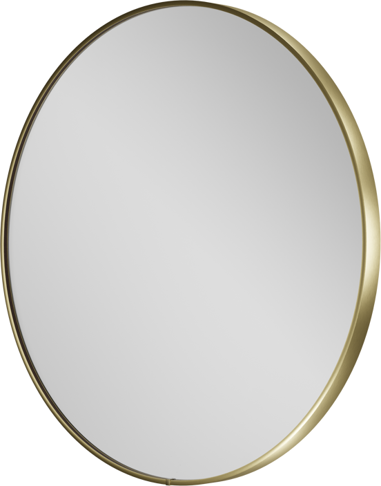 Balmani Secret rond badkamerspiegel Brushed Champagne Gold Ø 90 cm met spiegelverlichting en anti-damp