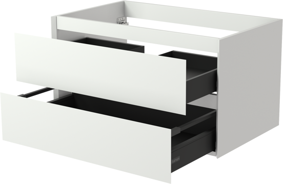Balmani Mitra meuble sous-lavabo suspendu 90 x 55 cm blanc mat 2 tiroirs