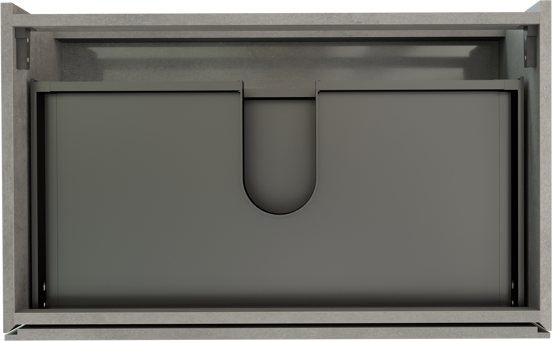 Storke Edge zwevende wastafelonderkast 85 x 52 cm beton donkergrijs 2 lades