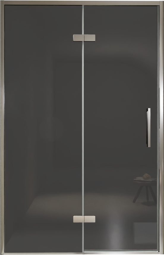 Balmani Senses Design douche draaideur links 140 cm x 210 cm Rookglas, Chroom profielen, met coating