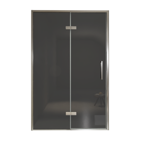 Balmani Senses Design douche draaideur links 140 cm x 210 cm Rookglas, Chroom profielen