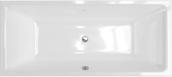 Luca Varess Viticcio baignoire encastrable double 180 x 80 cm acrylique blanc brillant