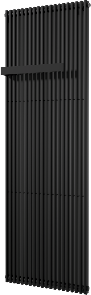 Vipera Corrason enkele badkamerradiator 60 x 180 cm centrale verwarming mat zwart zijaansluiting 2.059W