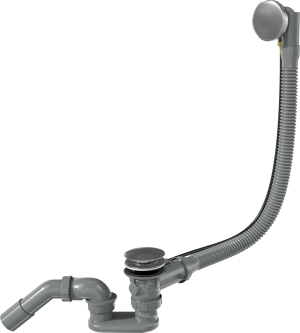 Santeg Unibath Flat badafvoer met overloop 70cm chroom