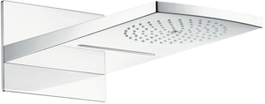 Hansgrohe Raindance Rainfall Regendusche Duschkopf: Rechteckig, Wandmontage, 44 x 21 cm, Chrom und Weiß glänzend